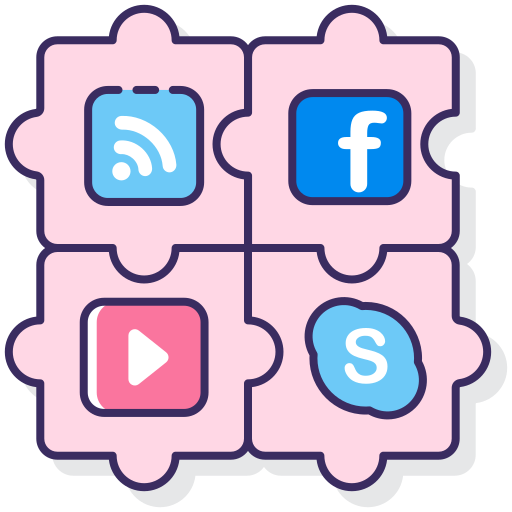 sociale media Flaticons Lineal Color icoon