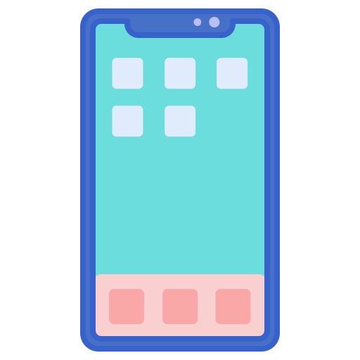Smartphone Flaticons Lineal Color icon