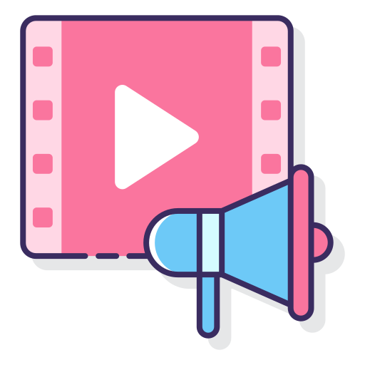 Video marketing Flaticons Lineal Color icon