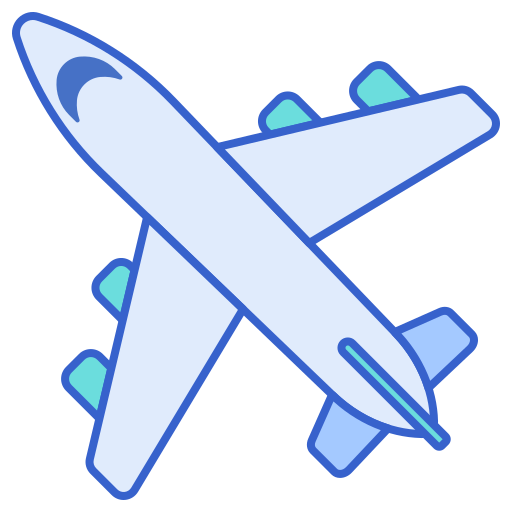 samolot Flaticons Lineal Color ikona