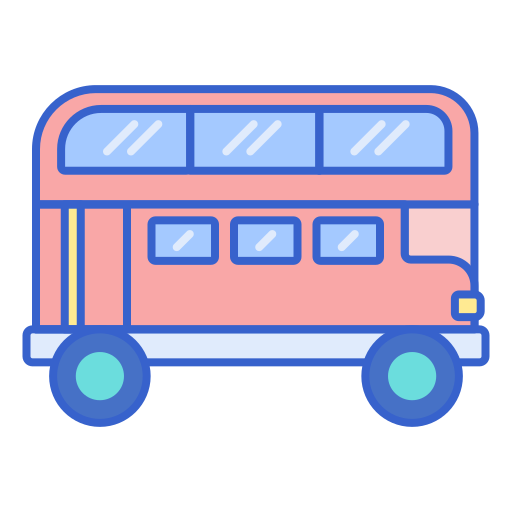 二階建てバス Flaticons Lineal Color icon