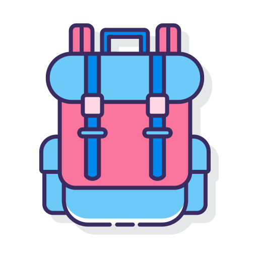 sac à dos Flaticons Lineal Color Icône