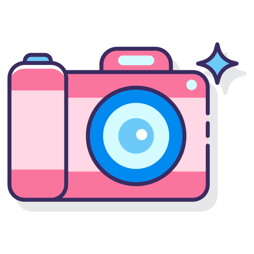 Camera Flaticons Lineal Color icon