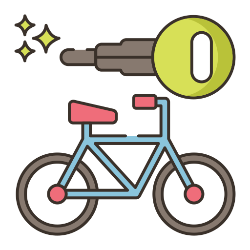 bicicletta Flaticons Lineal Color icona