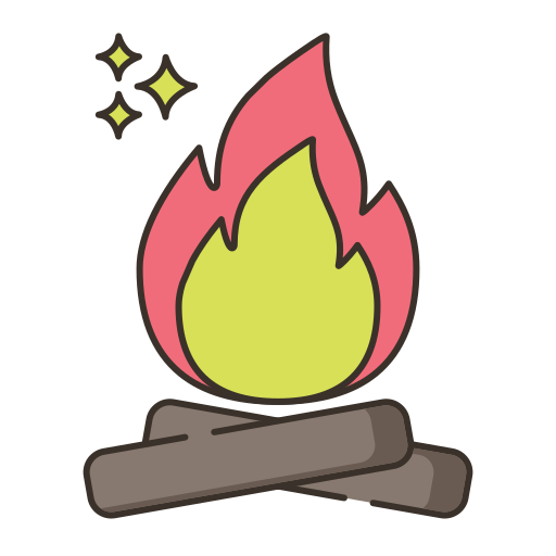 Bonfire Flaticons Lineal Color icon