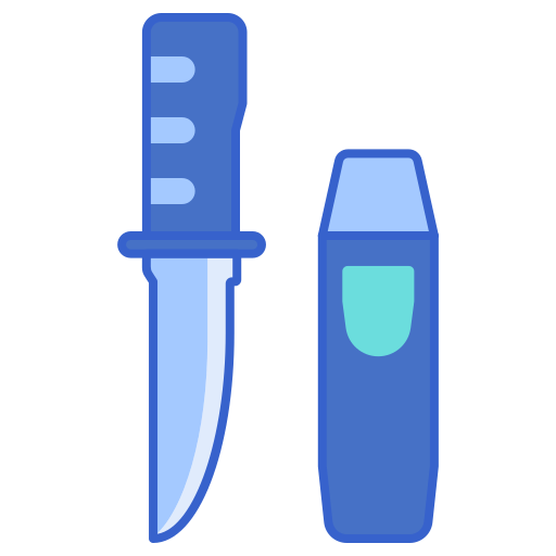 Нож для дайвинга Flaticons Lineal Color иконка