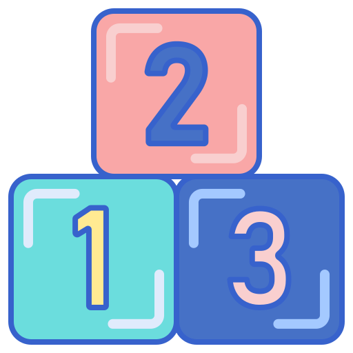 Number Flaticons Lineal Color icon