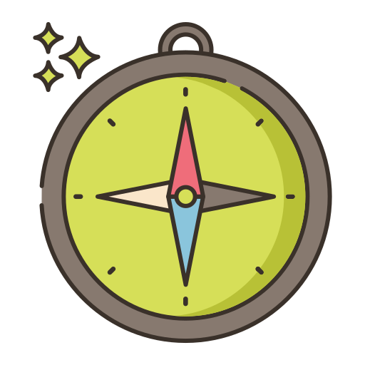 Compass Flaticons Lineal Color icon