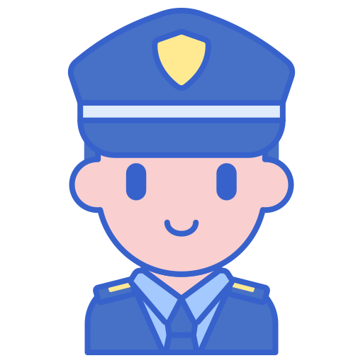policía Flaticons Lineal Color icono
