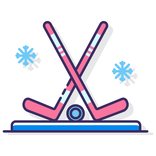 Ice hockey Flaticons Lineal Color icon