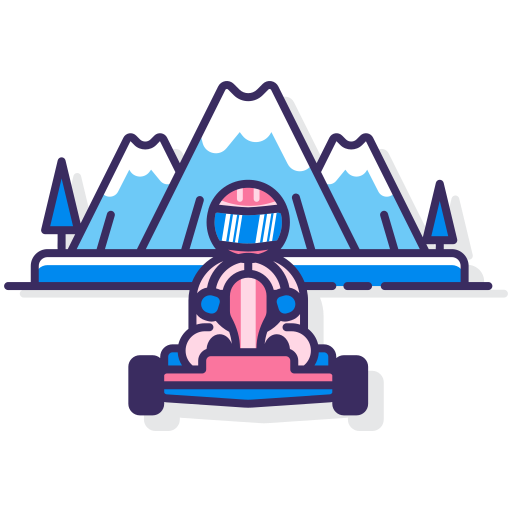 Karting Flaticons Lineal Color icon
