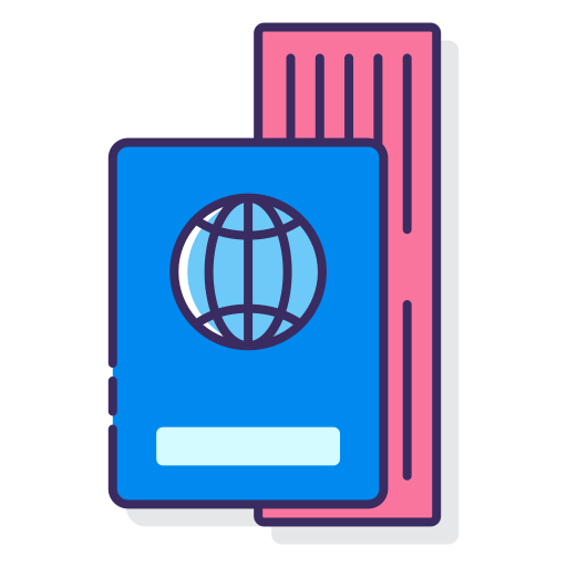 passaporto Flaticons Lineal Color icona