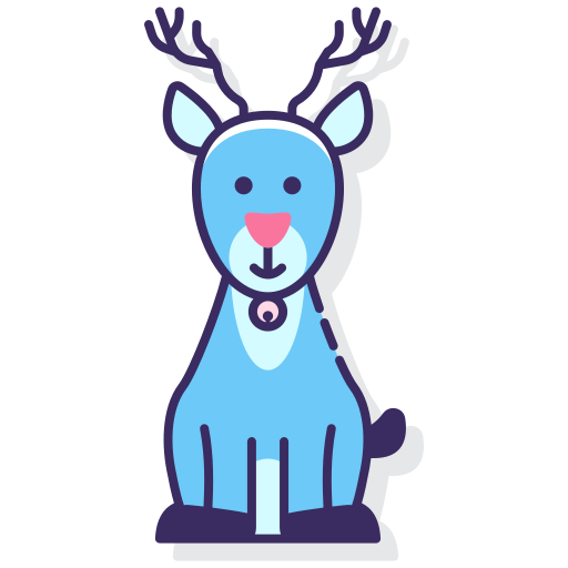 Reindeer Flaticons Lineal Color icon