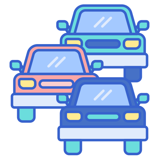 Traffic jam Flaticons Lineal Color icon