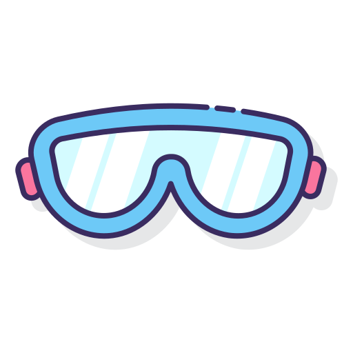 Лыжные очки Flaticons Lineal Color иконка