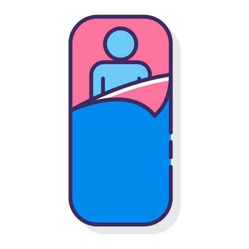 saco de dormir Flaticons Lineal Color Ícone
