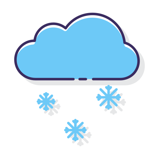 sneeuwval Flaticons Lineal Color icoon