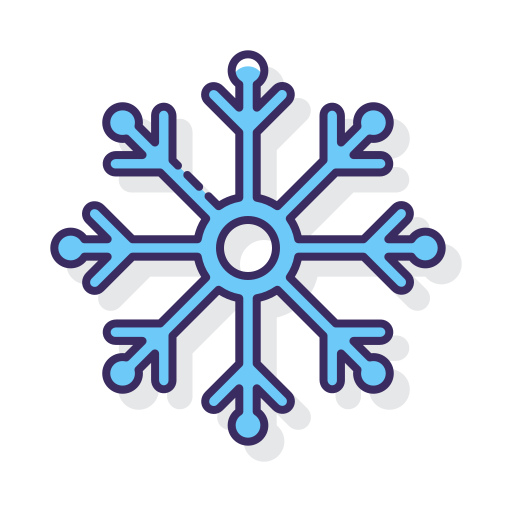 Снежинка Flaticons Lineal Color иконка