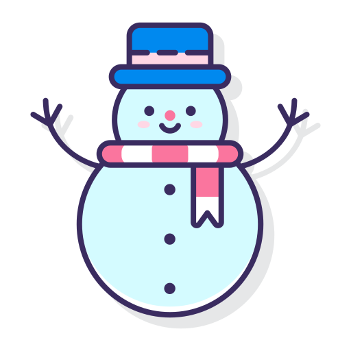 雪だるま Flaticons Lineal Color icon
