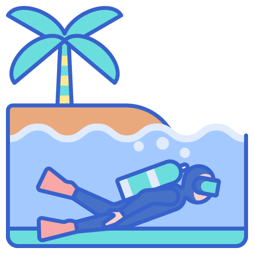海岸 Flaticons Lineal Color icon