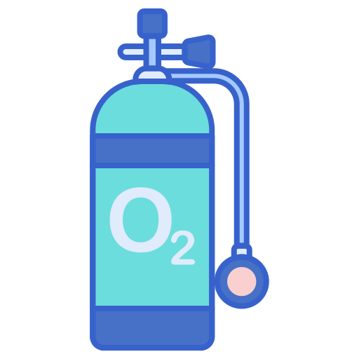bouteille d'oxygène Flaticons Lineal Color Icône