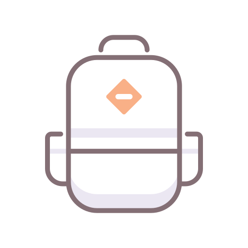 School bag Flaticons Lineal Color icon