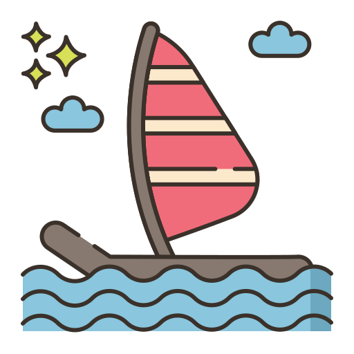 windsurfen Flaticons Lineal Color icon