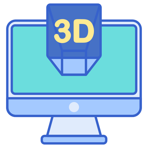 3dディスプレイ Flaticons Lineal Color icon