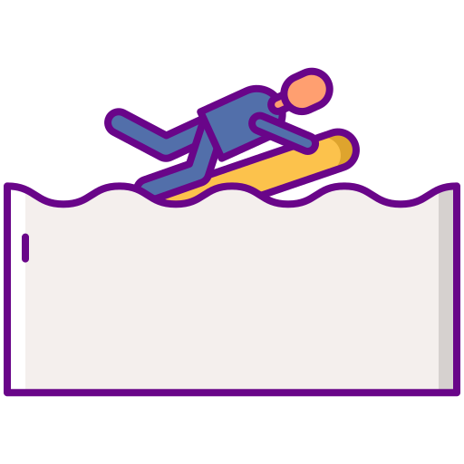 Surfing Flaticons Lineal Color icon