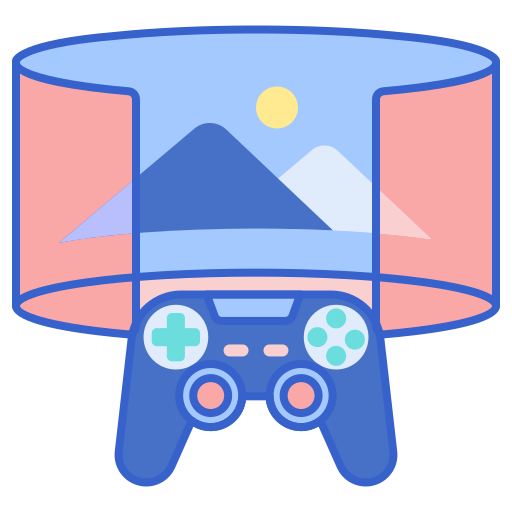 3d game Flaticons Lineal Color icon