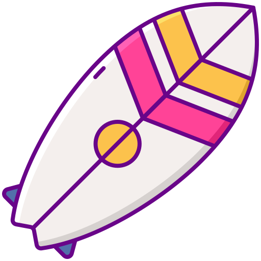 prancha de surfe Flaticons Lineal Color Ícone