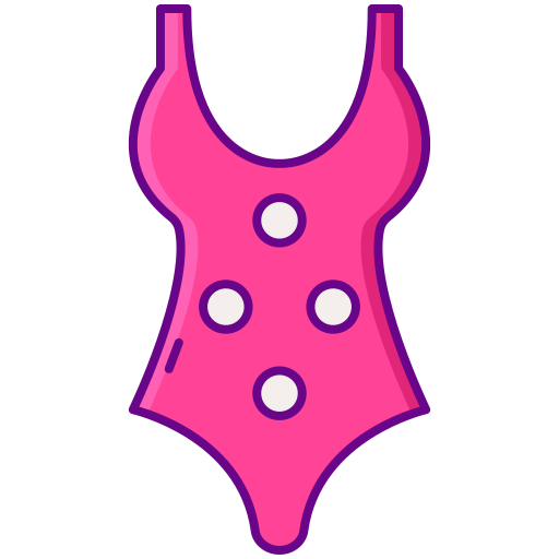 Swimsuit Flaticons Lineal Color icon