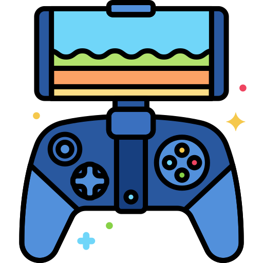 gamepad Flaticons Lineal Color icono