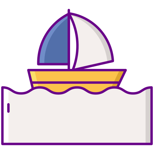 Yatch Flaticons Lineal Color icon