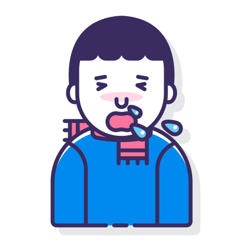 くしゃみ Flaticons Lineal Color icon