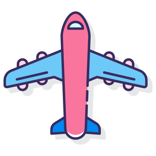 비행기 Flaticons Lineal Color icon