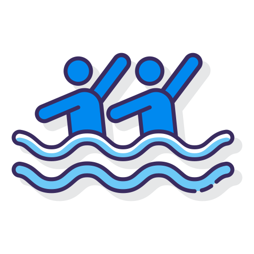 synchron schwimmen Flaticons Lineal Color icon