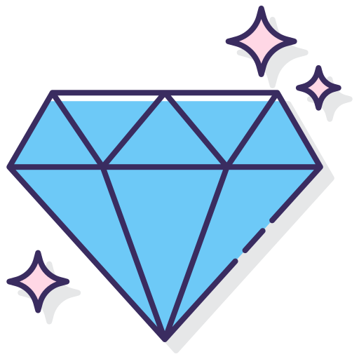 Diamond Flaticons Lineal Color icon