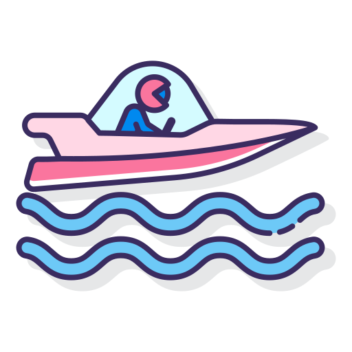 ジェットボート Flaticons Lineal Color icon