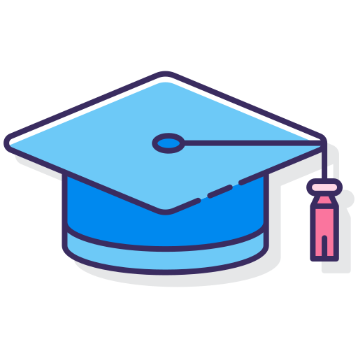 sombrero de graduacion Flaticons Lineal Color icono