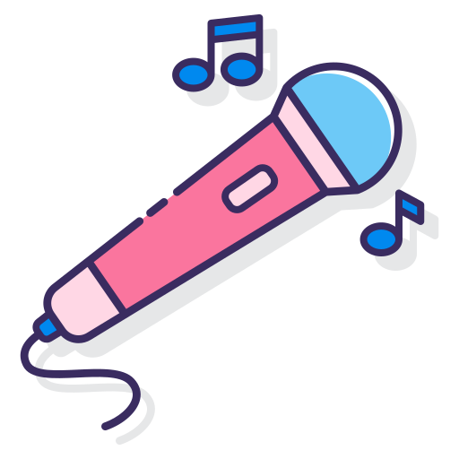 karaoke Flaticons Lineal Color icono