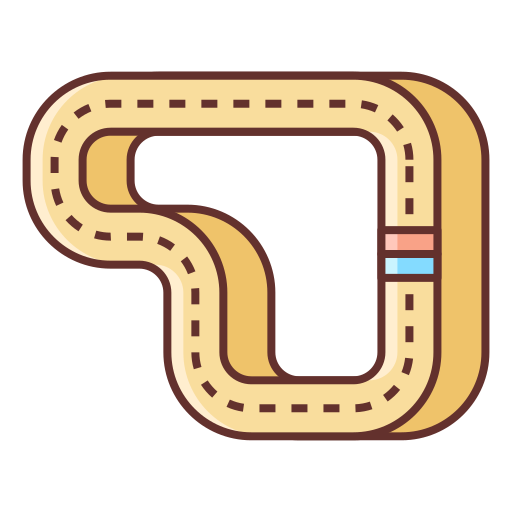 pista de carreras Flaticons Lineal Color icono