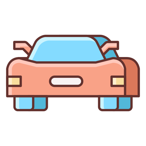 Sports car Flaticons Lineal Color icon