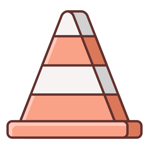 Дорожный конус Flaticons Lineal Color иконка