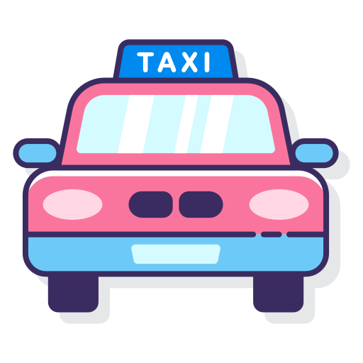 Taxi cab Flaticons Lineal Color icon