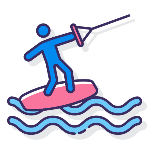 wakeboard Flaticons Lineal Color icono