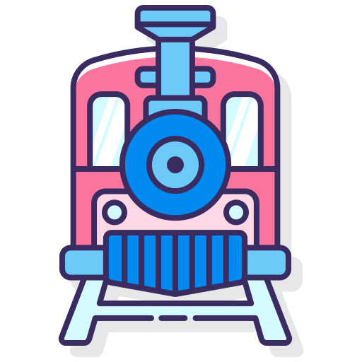 trein Flaticons Lineal Color icoon