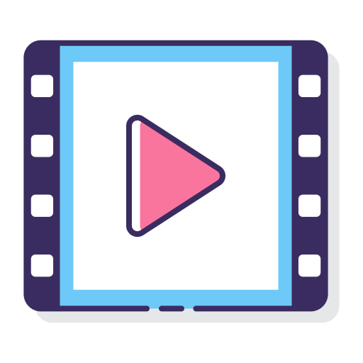 film Flaticons Lineal Color icoon