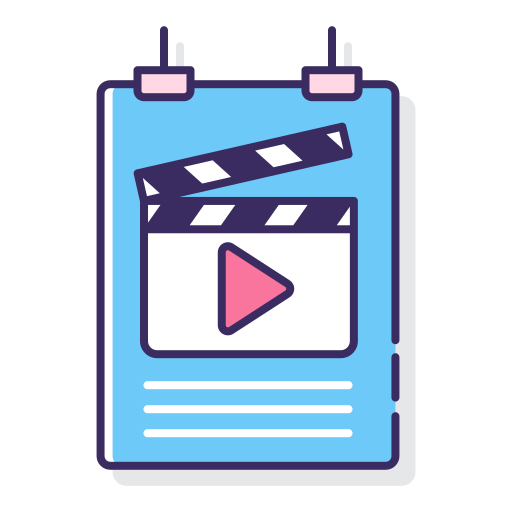 film Flaticons Lineal Color icon