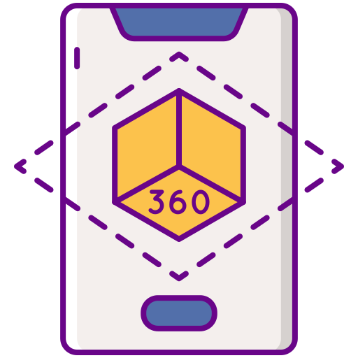 360度 Flaticons Lineal Color icon